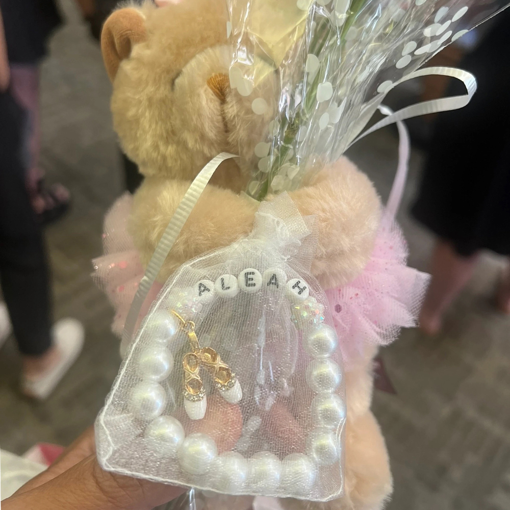 Personalized Kids Lovely Ballet Bead Bracelet With Name | CWBeach143