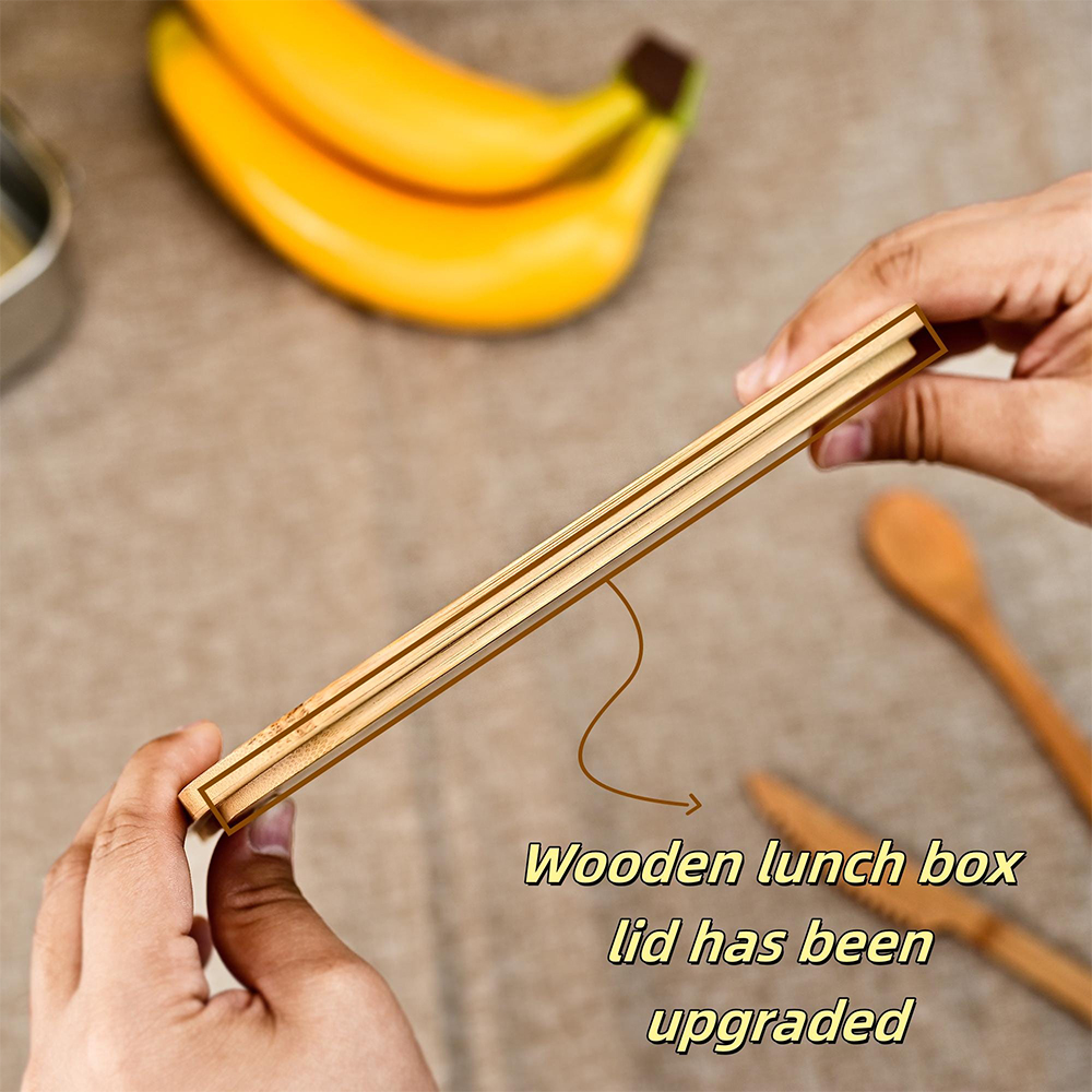 Personalized Wooden Children's Stainless Lunch Box | CWToy134