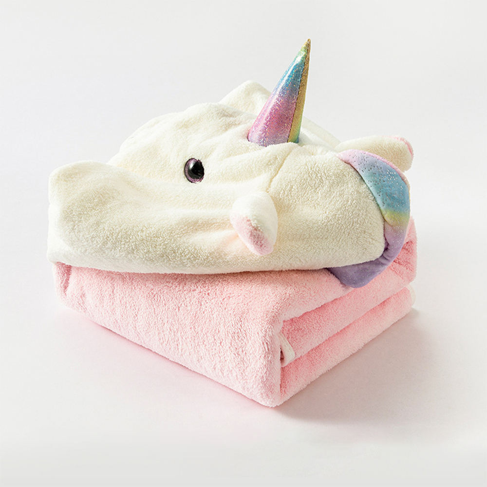Personalized Embroidery Unicorn Hooded Baby Towel | CWBaby280