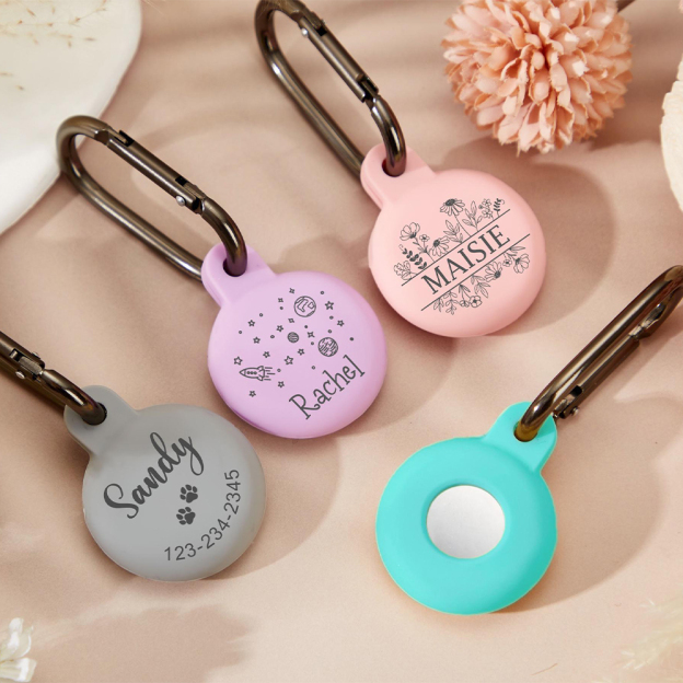 Personalized Pet AirTag Silicone Collar Holder | BKPet174
