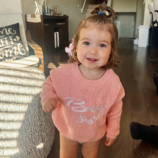 Personalized Embroidered Name Baby Sweater | CWBaby329