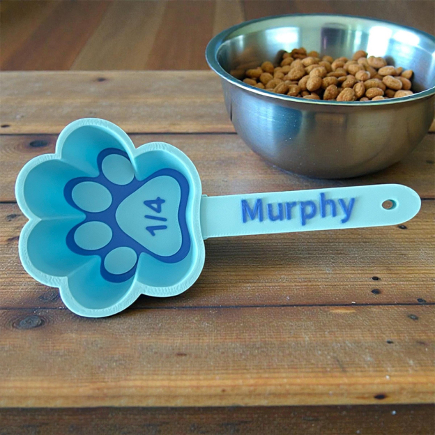Personalized 3D Printed Pet Measuring Food Scoop Cup | BKPet437
