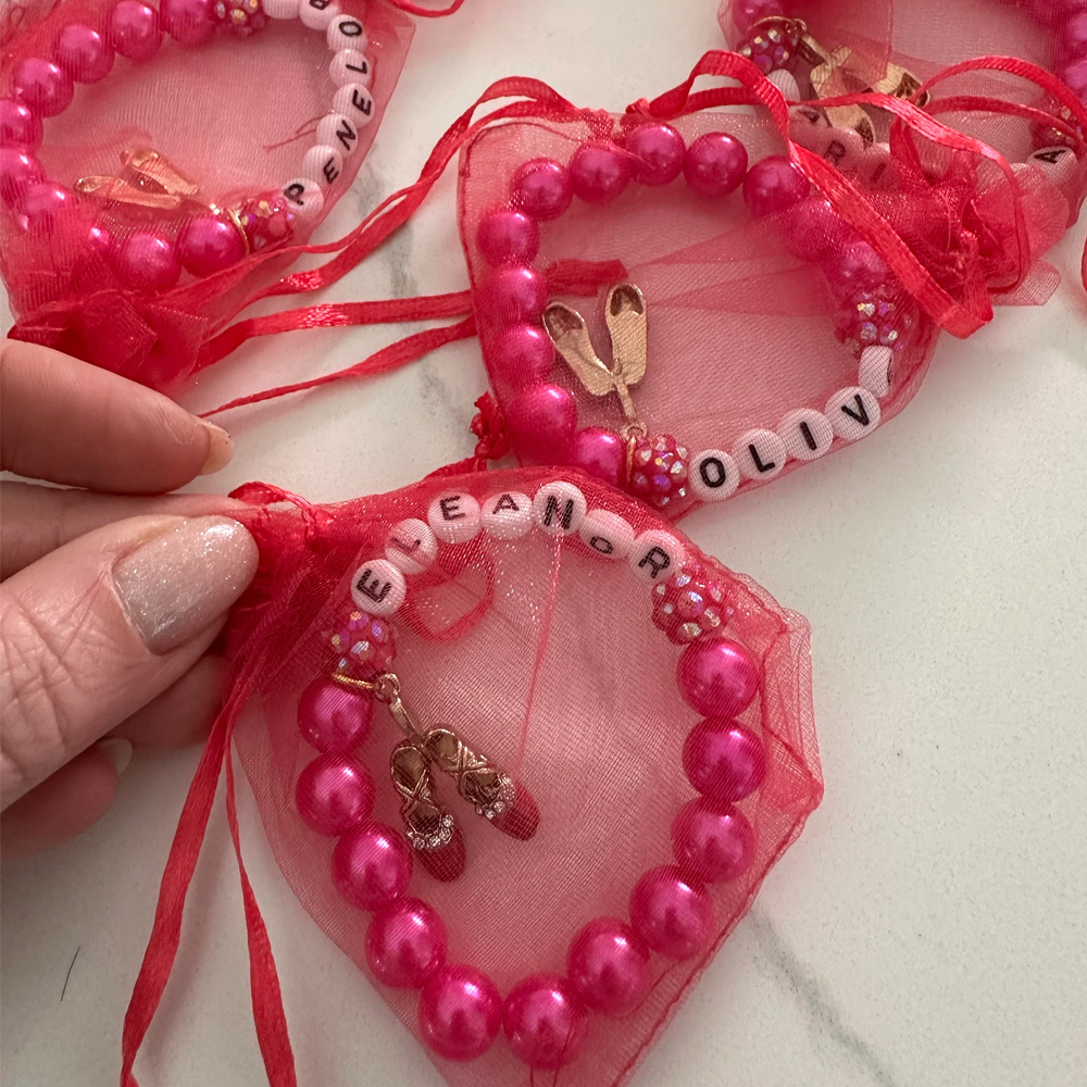 Personalized Kids Lovely Ballet Bead Bracelet With Name | CWBeach143