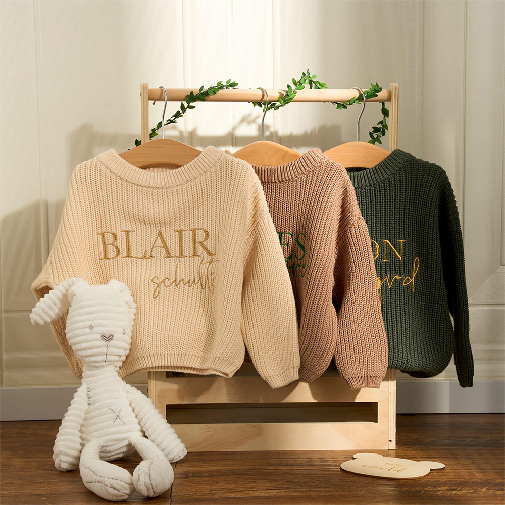 Personalized Embroidered Name Baby Sweater | CWBaby329