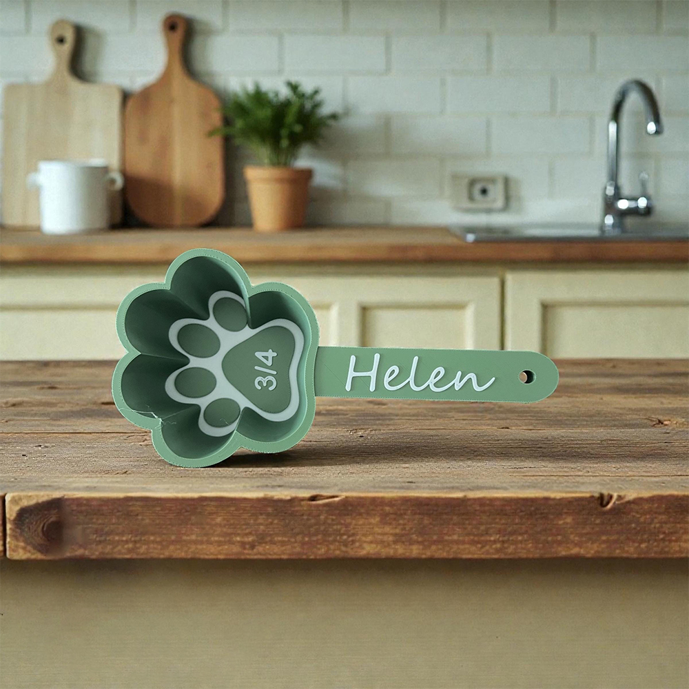 Personalized 3D Printed Pet Measuring Food Scoop Cup | BKPet437