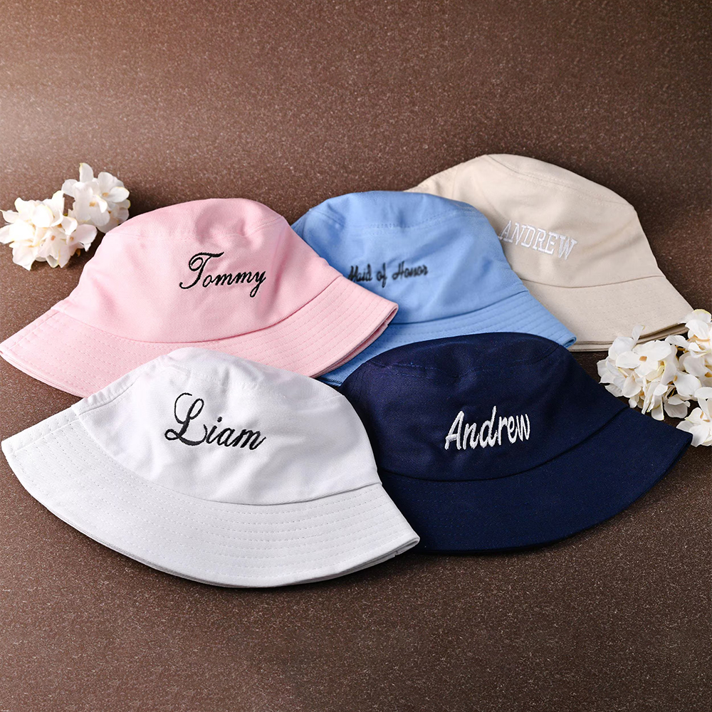 Personalized Embroidery Colourful Bucket Hat for Comfort & Unique | CWBeach156