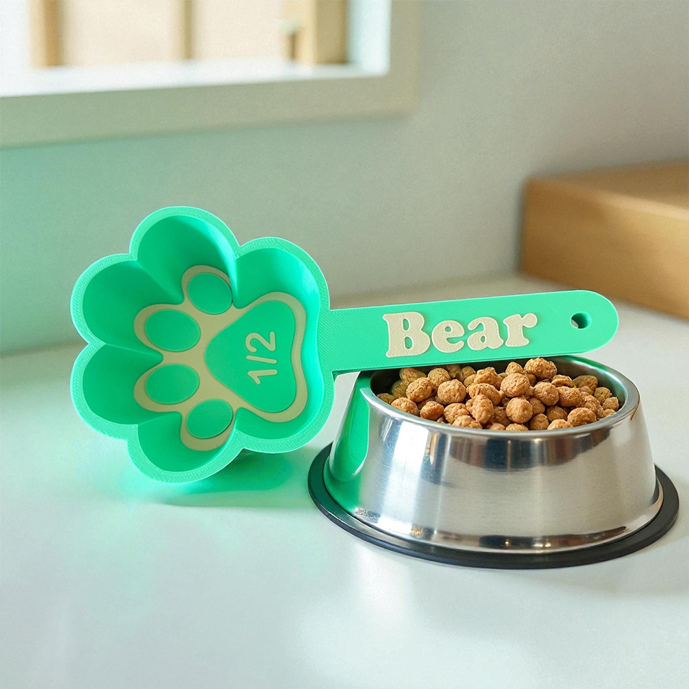 Personalized 3D Printed Pet Measuring Food Scoop Cup | BKPet437
