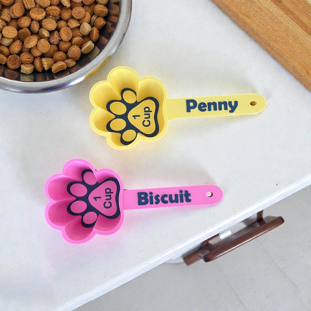 Personalized 3D Printed Pet Measuring Food Scoop Cup | BKPet437