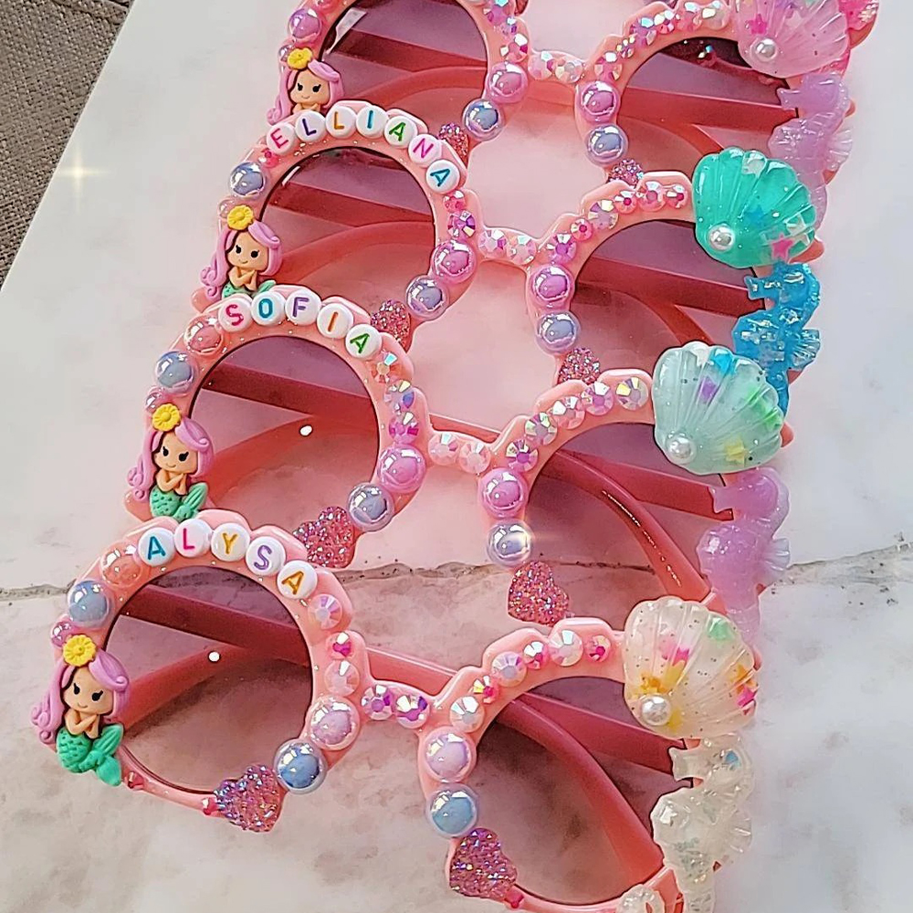 Personalized Lovely Mermaid Princess Sunglasses For Kids | CWBeach173