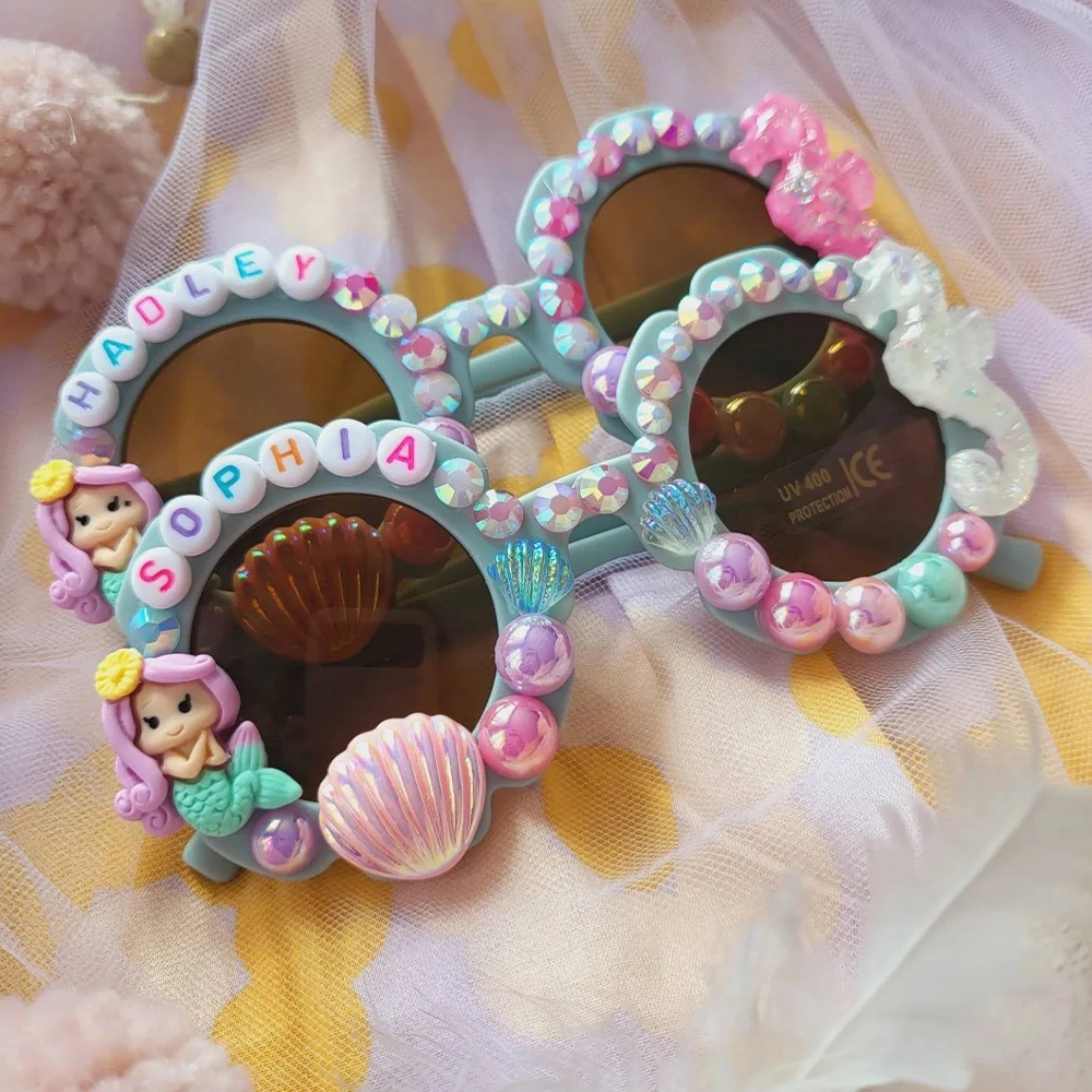 Personalized Lovely Mermaid Princess Sunglasses For Kids | CWBeach173