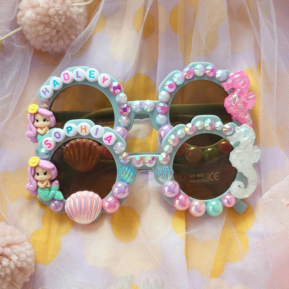 Personalized Lovely Mermaid Princess Sunglasses For Kids | CWBeach173