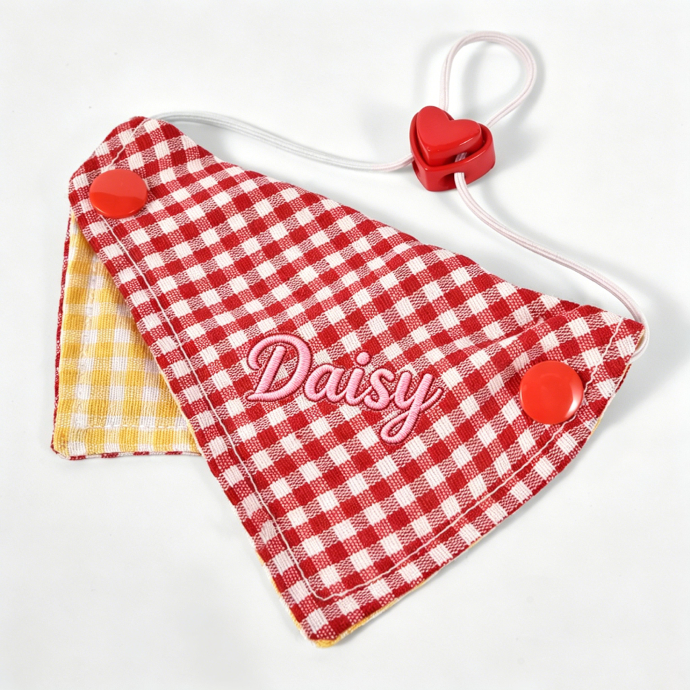 Personalized Embroidered Reversible Pet Bandana for Dogs & Cats | MNAccs96