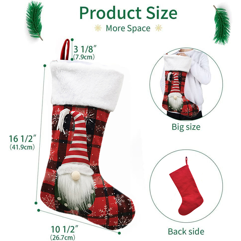 Personalized Embroidered Gnomes Christmas Stocking | MCGift46
