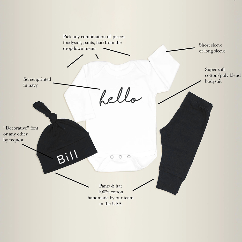 Personalized Baby Coming Home Outfit Set | CWBaby131