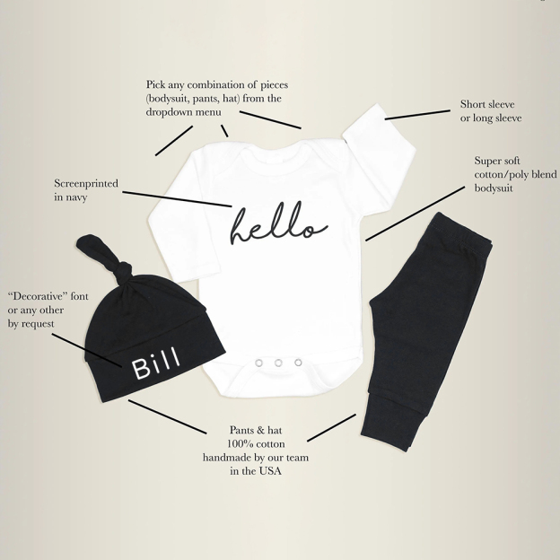 Personalized Baby Coming Home Outfit Set | CWBaby131