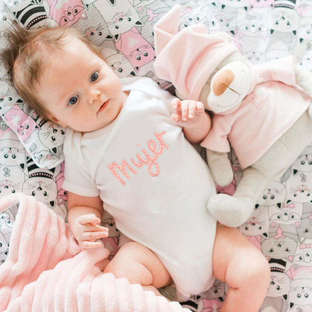 Personalized Hand-Embroidery Baby Cozy Soft Romper | inRomper27