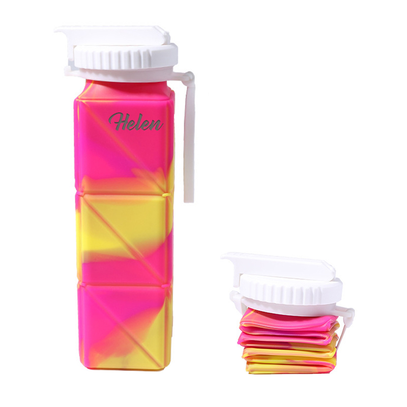 Personalised BPA Free 20oz Food Grade Silicone Foldable Water Bottles | YouBottle80