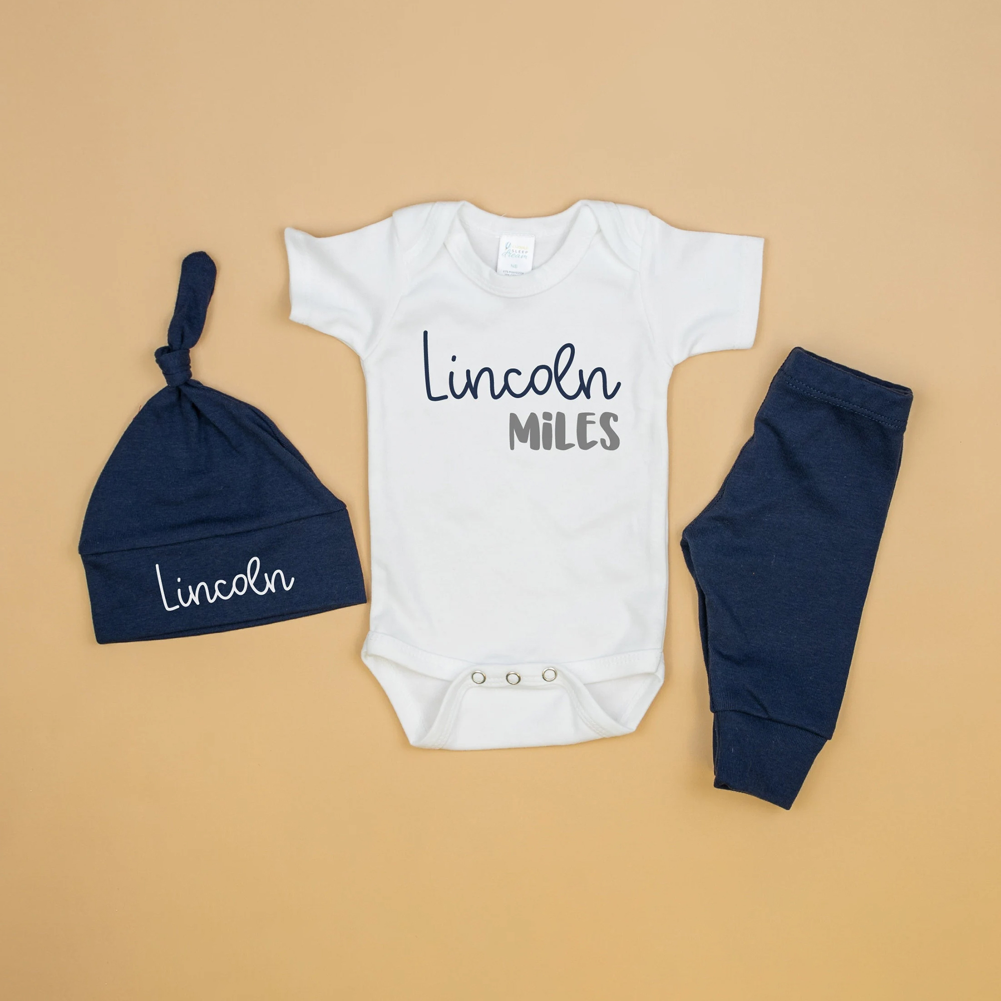 Personalized Baby Boy Coming Home Outfit Set | CWBaby170
