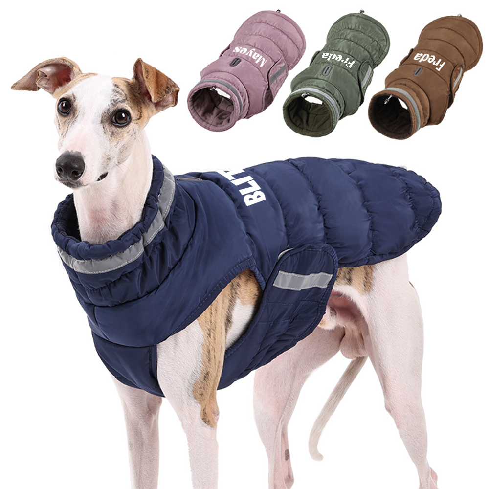 Personalized Pet Winter Warm Reflective Safety Puffer Vest | BKPet287