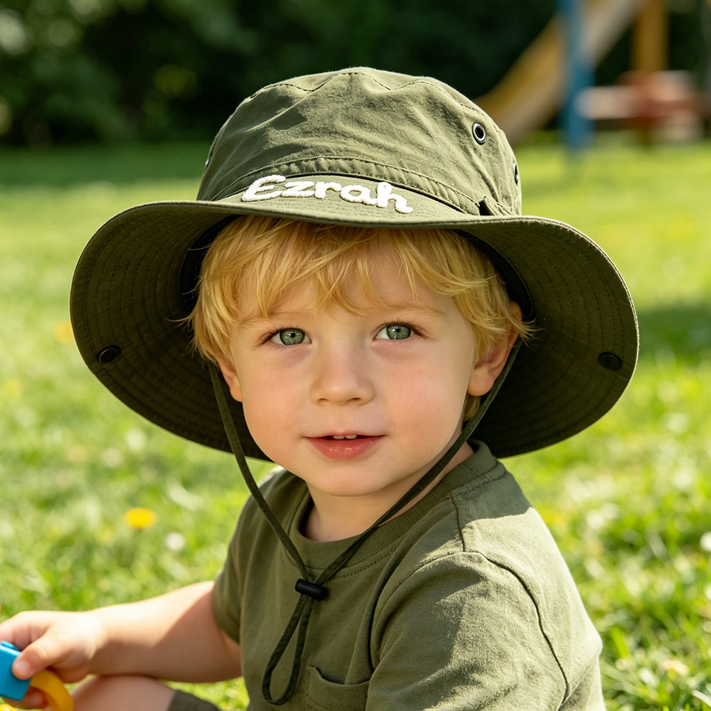 Personalized Embroidery Summer Hat for Kids | CWBeach238