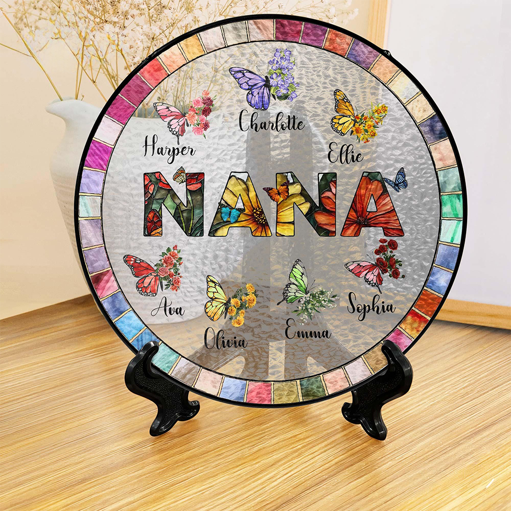 Personalized Mother's Day Memorial Portrait Stained Suncatcher | CWGift53
