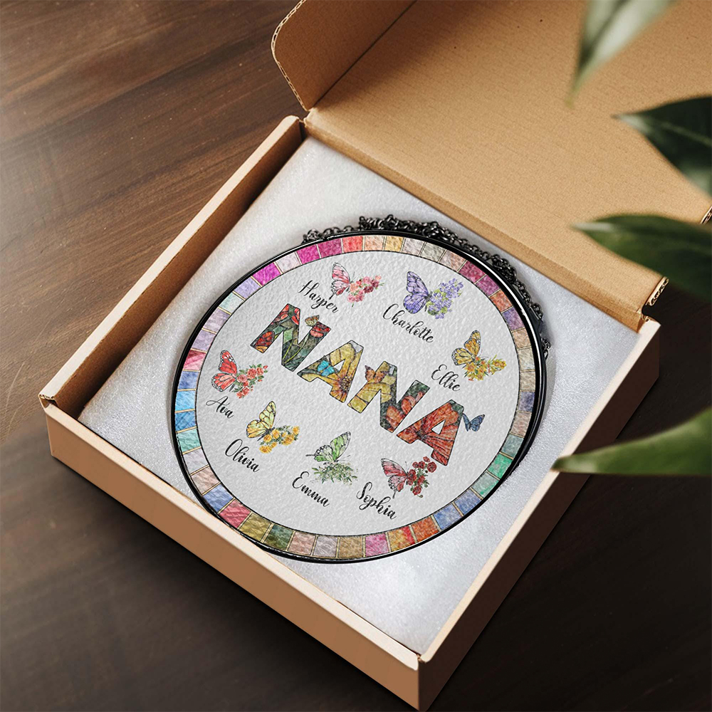 Personalized Mother's Day Memorial Portrait Stained Suncatcher | CWGift53