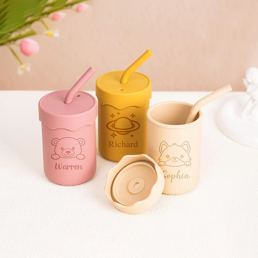 Personalized Name Kid Silicone Sippy Cup | CWBaby155