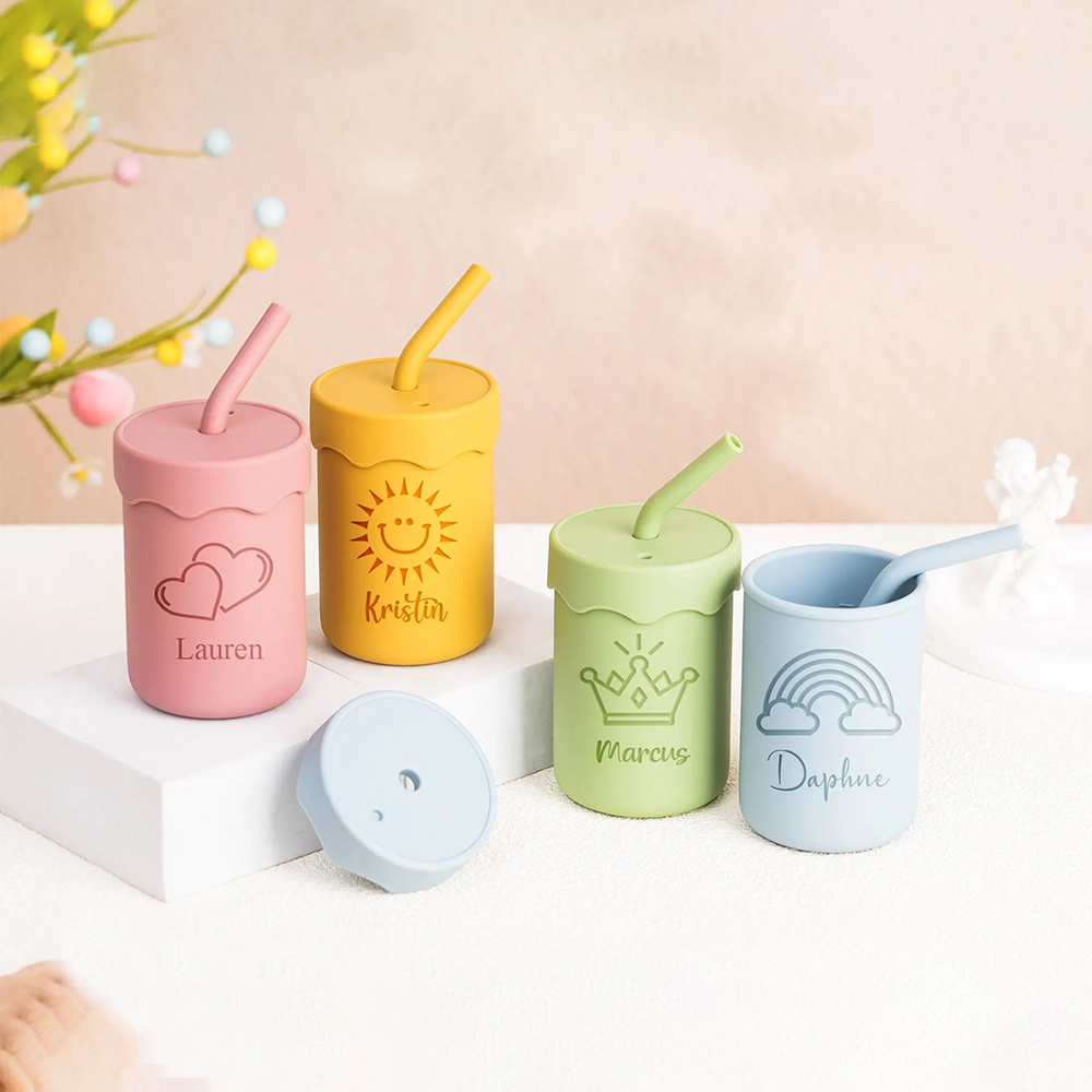 Personalized Name Kid Silicone Sippy Cup | CWBaby155