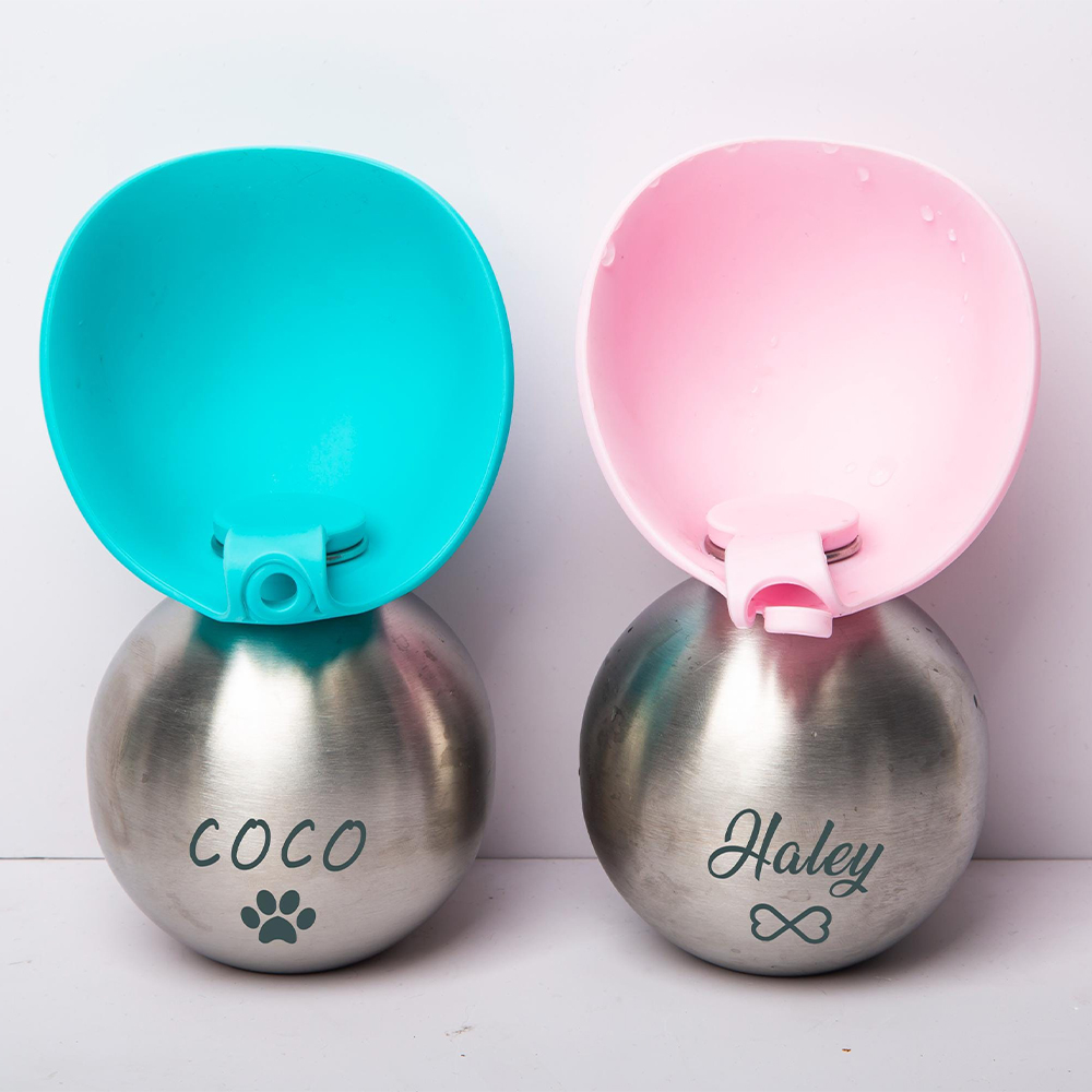 Personalized Spherical Portable Pet Water bottle | BKPet509