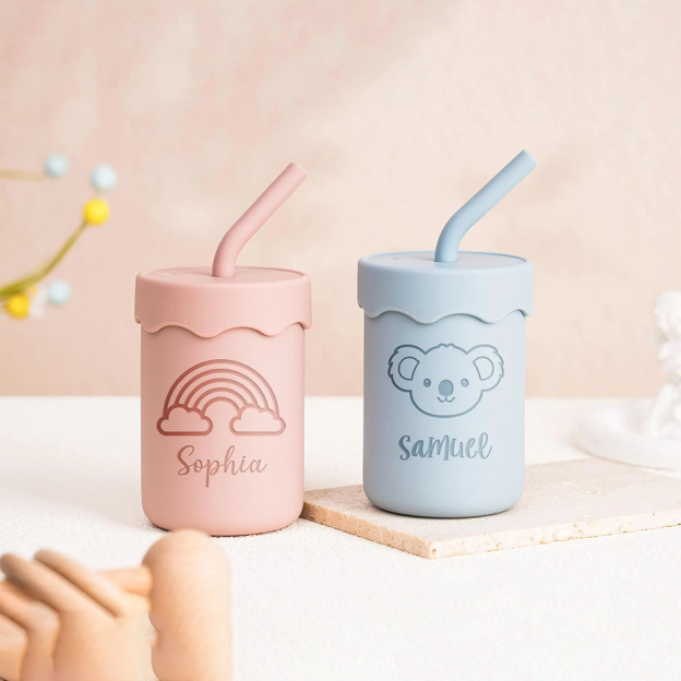 Personalized Name Kid Silicone Sippy Cup | CWBaby155