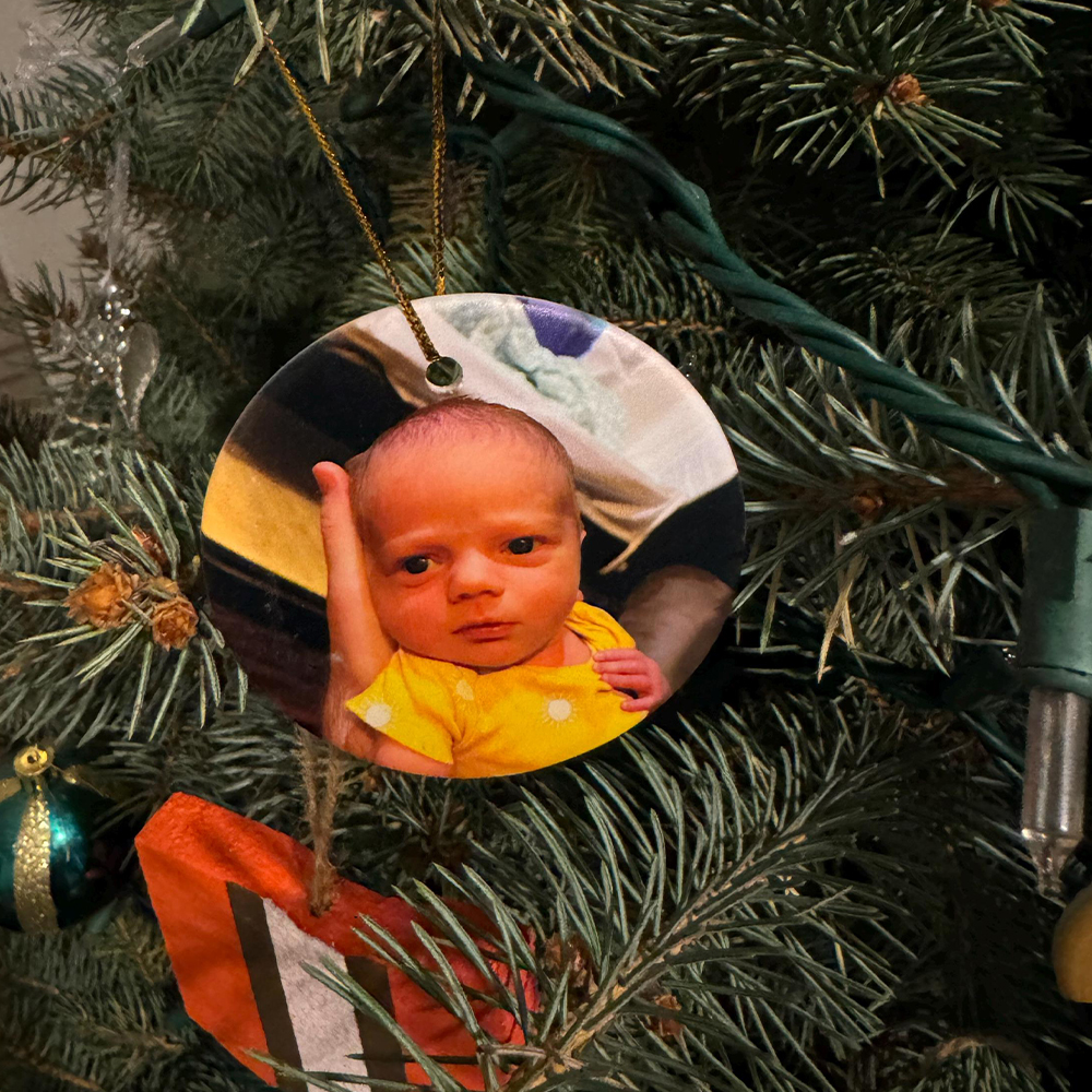 Personalized Baby Birth Stats Announcement Ornament | CWBaby298