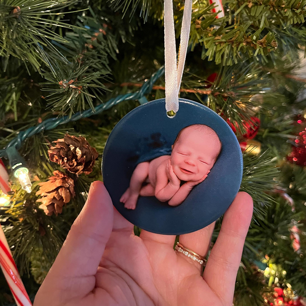 Personalized Baby Birth Stats Announcement Ornament | CWBaby298