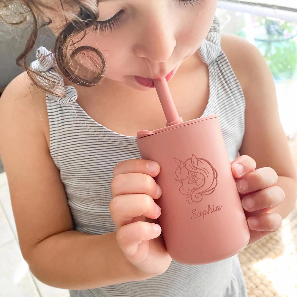 Personalized Name Kid Silicone Sippy Cup | CWBaby155
