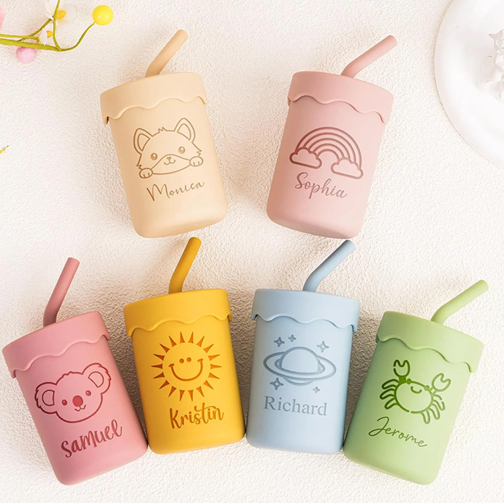 Personalized Name Kid Silicone Sippy Cup | CWBaby155
