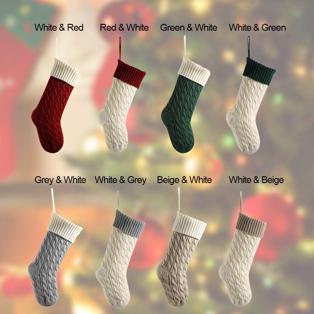 Personalized Leather Patch Christmas Stocking | MCGift25