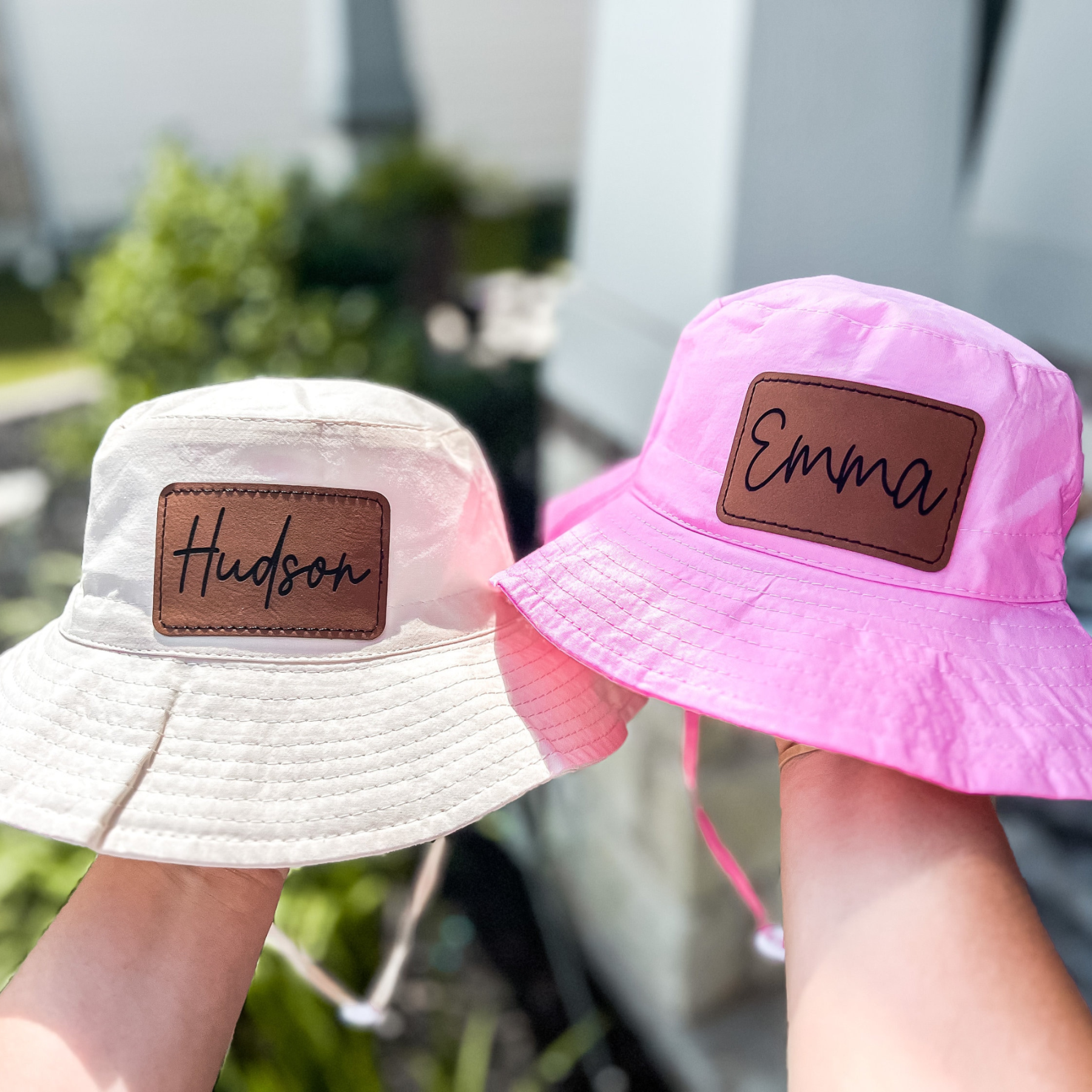 Personalized Leather Patch Bucket Hat for Comfort & Unique | CWBeach43