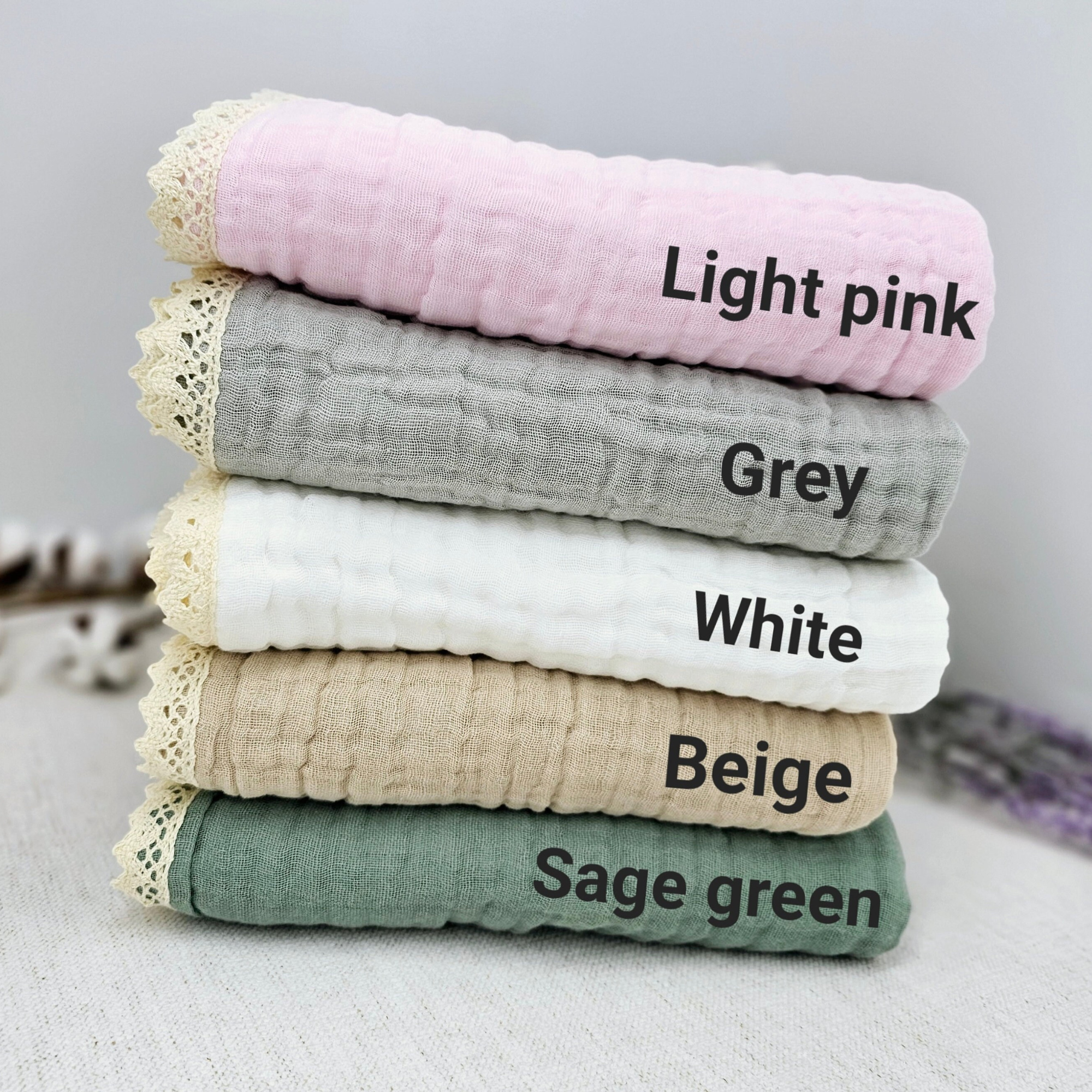 Personalized Embroidered Name Baby Swaddle Blanket for Unique Gift | KKBaby23