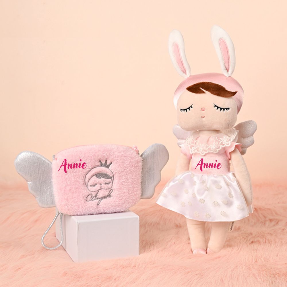 Personalized Kid's Bunny Angel with Bag | DEGMine19