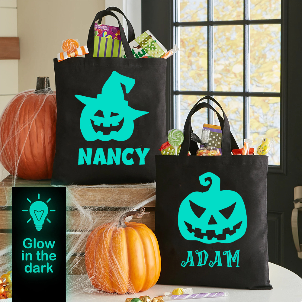 Personalized Glow In The Dark Halloween Treat Bag | MCGift32