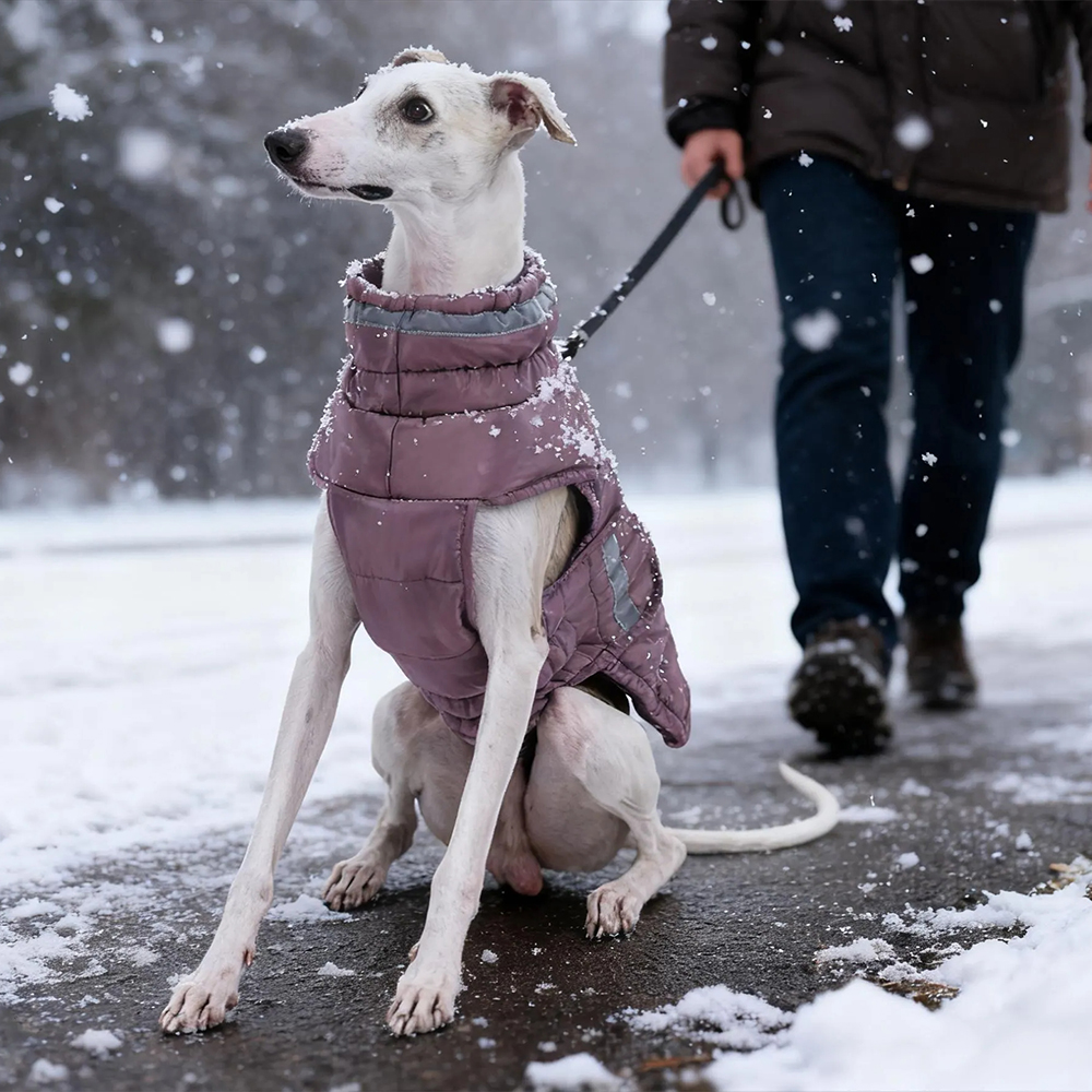 Personalized Pet Winter Warm Reflective Safety Puffer Vest | BKPet287