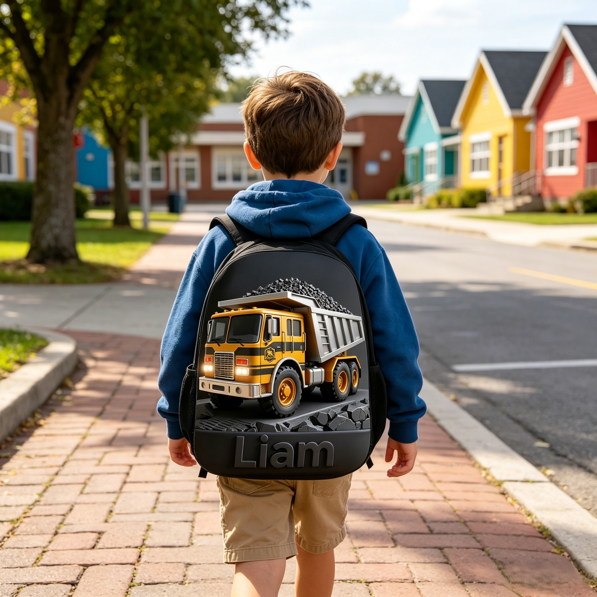 Personalized Kid Toy Car Backpack Set | KKBag175