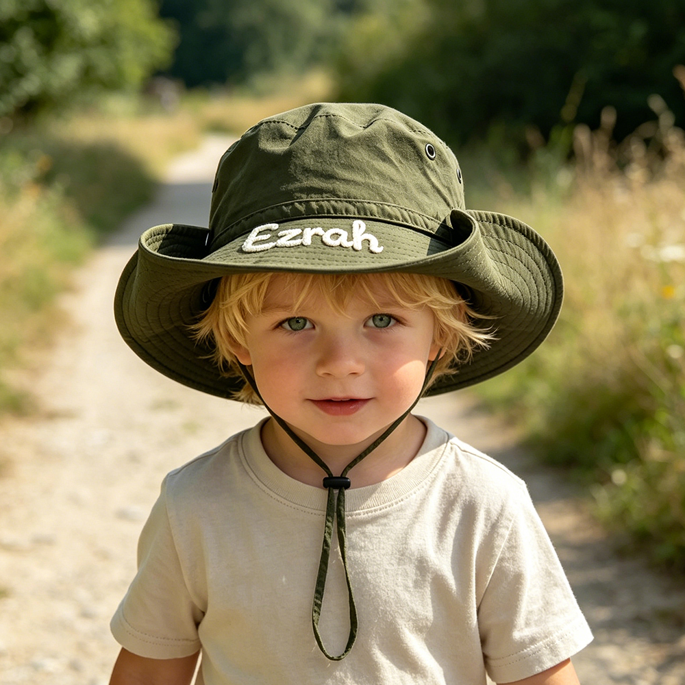 Personalized Embroidery Summer Hat for Kids | CWBeach238