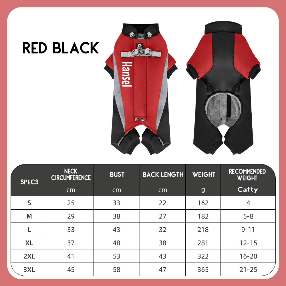 Personalized Pet Winter Warm Windproof Puffer Jacket | BKPet276