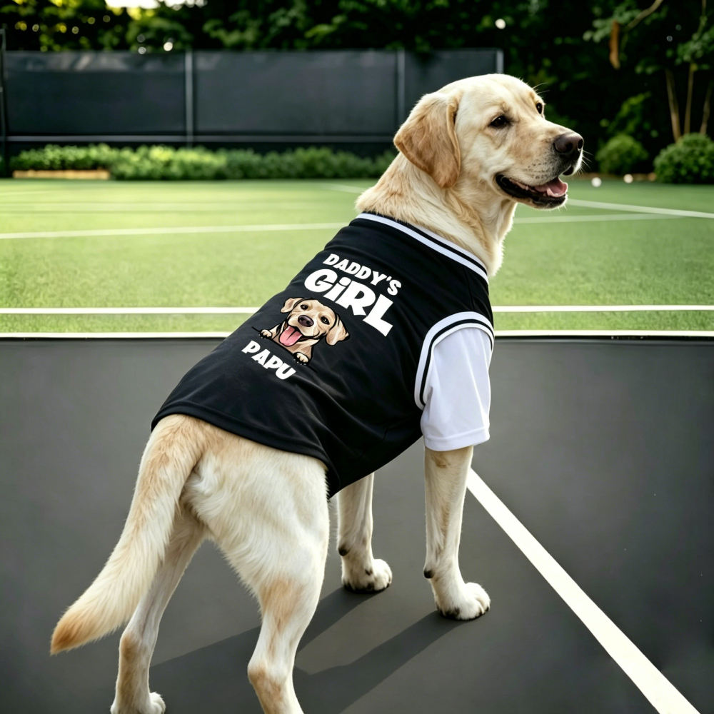 Personalized Big Dog Fun Portrait Fake Two-Piece Jersey Shirt | MNCloth230