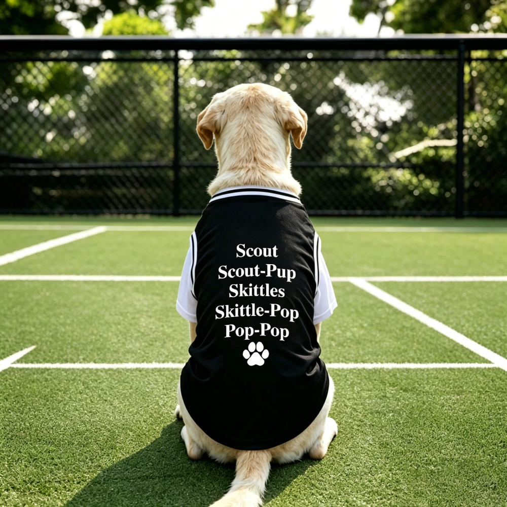 Personalized Big Dog Cozy Nickname Fake Two-Piece Jersey Dog Shirt | MNCloth229