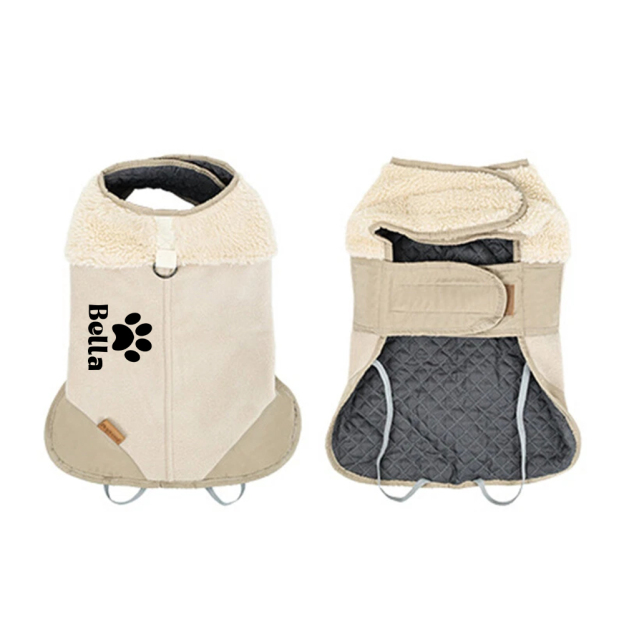 Personalized Pet Winter Warm Reflective Safety Puffer Vest | BKPet288