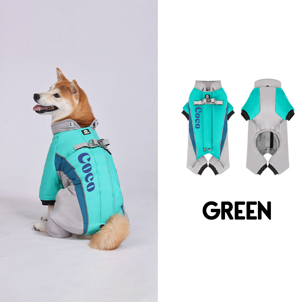 Personalized Pet Winter Warm Windproof Puffer Jacket | BKPet276