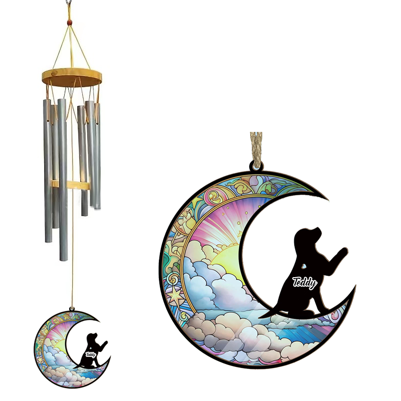 Personalized Pet Memorial Suncatcher Wind Chime | BKPet71