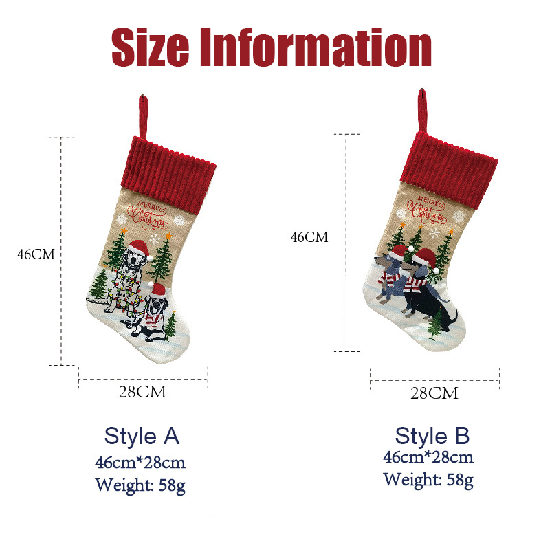 Personalized Embroidered Puppy Christmas Stocking | MCGift45