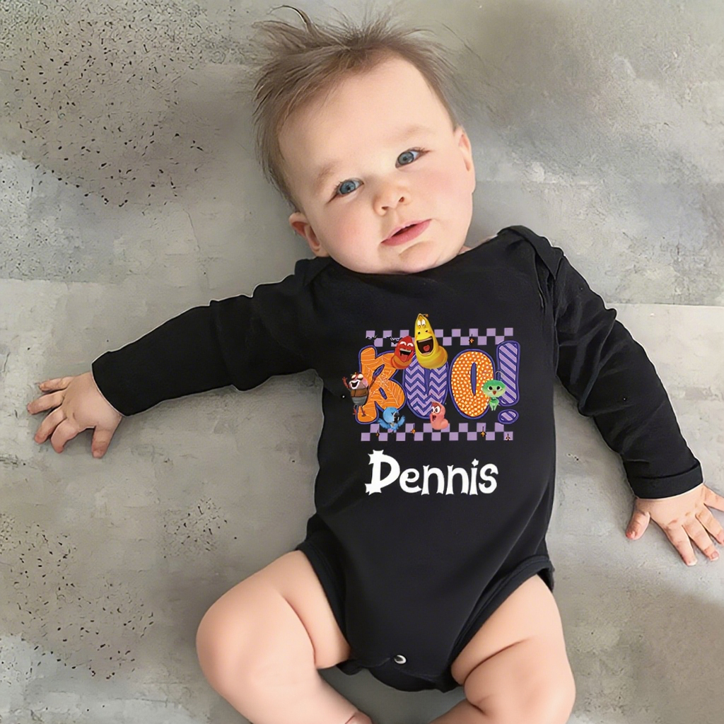 Personalized Larva's Halloween Funny Baby Romper | Larva03